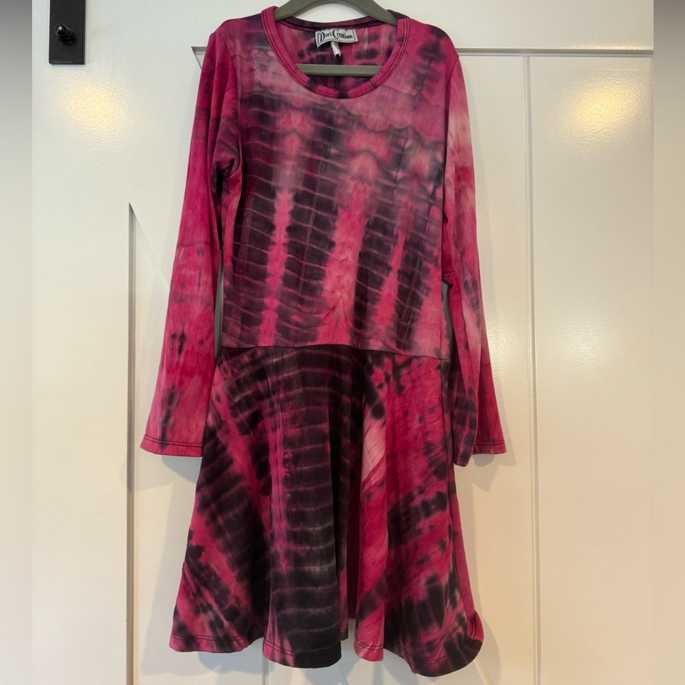 Dori Creations, size 10 pink and blue tie dye, dress.